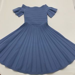 ted baker criptum bardot frill knitted skater dress